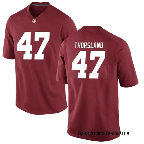 Men's Nike Adam Thorsland Alabama Crimson Tide Game Crimson Football College Jersey