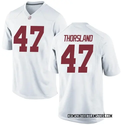 Men's Nike Adam Thorsland Alabama Crimson Tide Game White Football College Jersey