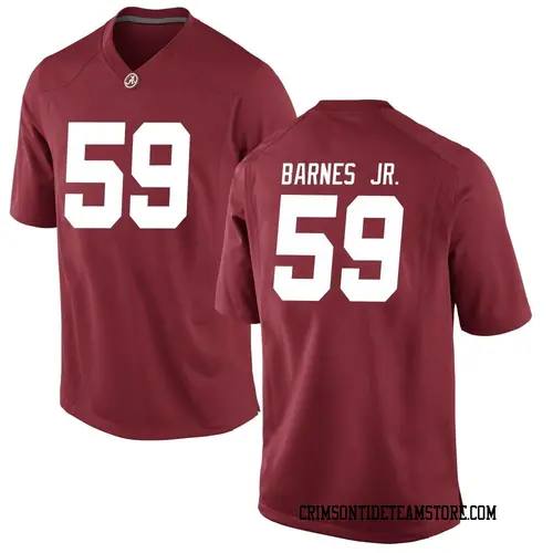 Men's Nike Anquin Barnes Jr. Alabama Crimson Tide Game Crimson Football College Jersey