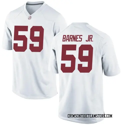 Men's Nike Anquin Barnes Jr. Alabama Crimson Tide Game White Football College Jersey