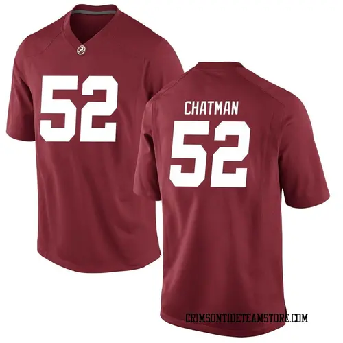 Men's Nike Braylon Chatman Alabama Crimson Tide Game Crimson Football College Jersey