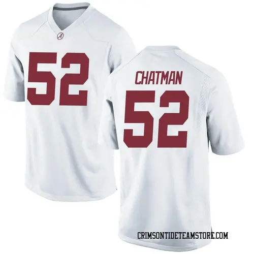 Men's Nike Braylon Chatman Alabama Crimson Tide Game White Football College Jersey