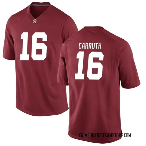 Men's Nike Cade Carruth Alabama Crimson Tide Game Crimson Football College Jersey