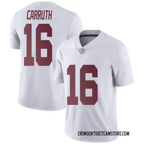 Men's Nike Cade Carruth Alabama Crimson Tide Limited White Football College Jersey