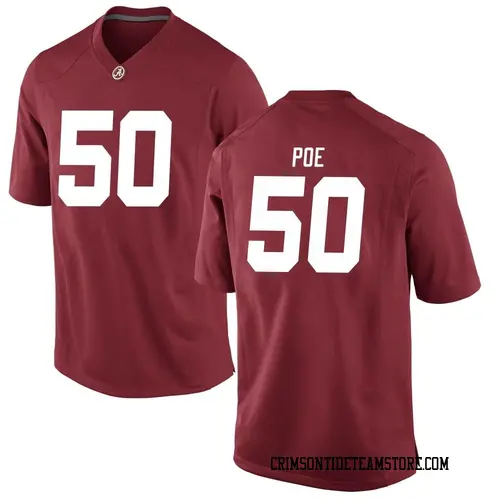 Men's Nike Casey Poe Alabama Crimson Tide Game Crimson Football College Jersey