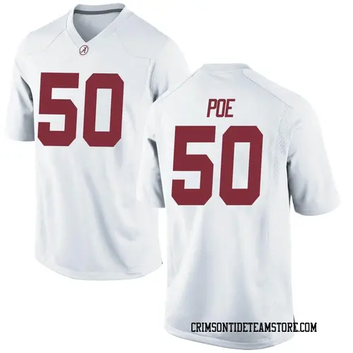 Men's Nike Casey Poe Alabama Crimson Tide Game White Football College Jersey