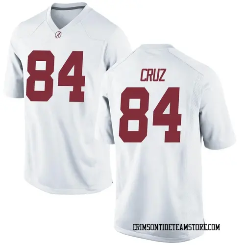 Men's Nike Colby Cruz Alabama Crimson Tide Game White Football College Jersey