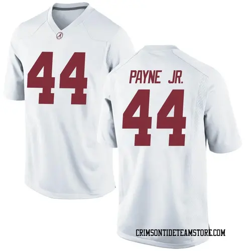 Men's Nike Damon Payne Jr. Alabama Crimson Tide Game White Football College Jersey