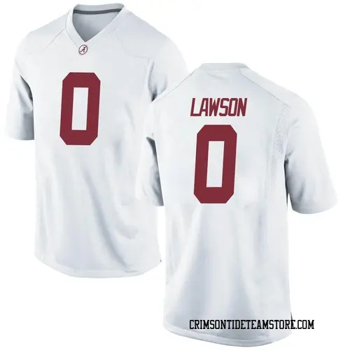 Men's Nike Deontae Lawson Alabama Crimson Tide Game White Football College Jersey