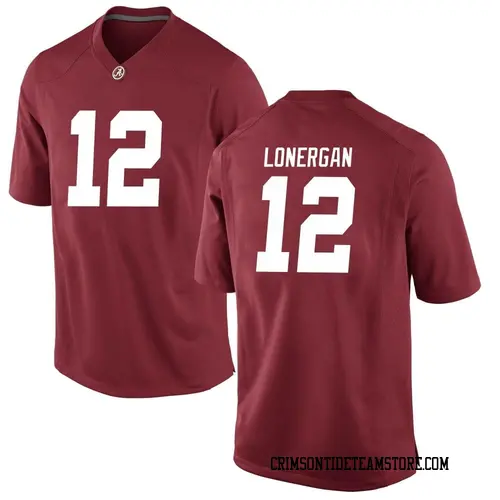 Men's Nike Dylan Lonergan Alabama Crimson Tide Game Crimson Football College Jersey