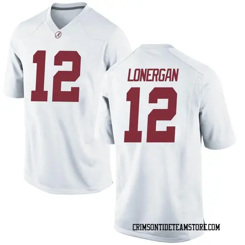 Men's Nike Dylan Lonergan Alabama Crimson Tide Game White Football College Jersey