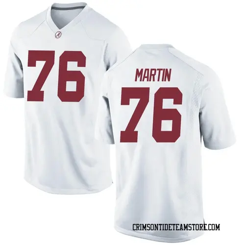 Men's Nike JD Martin Alabama Crimson Tide Game White Football College Jersey