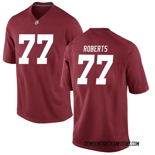 Men's Nike Jaeden Roberts Alabama Crimson Tide Game Crimson Football College Jersey