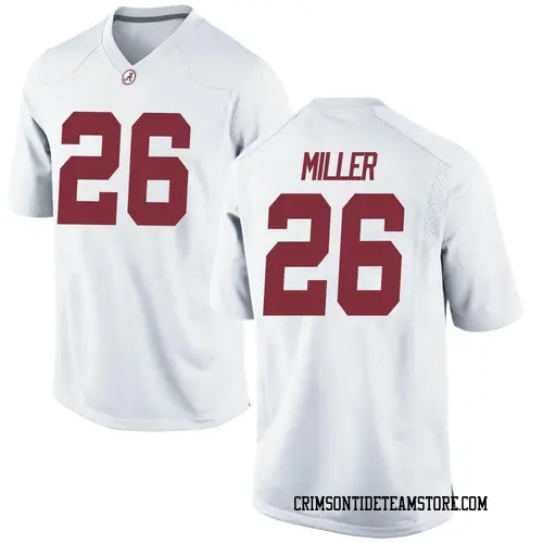 Men's Nike Jam Miller Alabama Crimson Tide Game White Football College Jersey