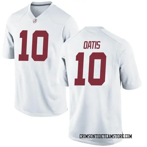 Men's Nike Jehiem Oatis Alabama Crimson Tide Game White Football College Jersey