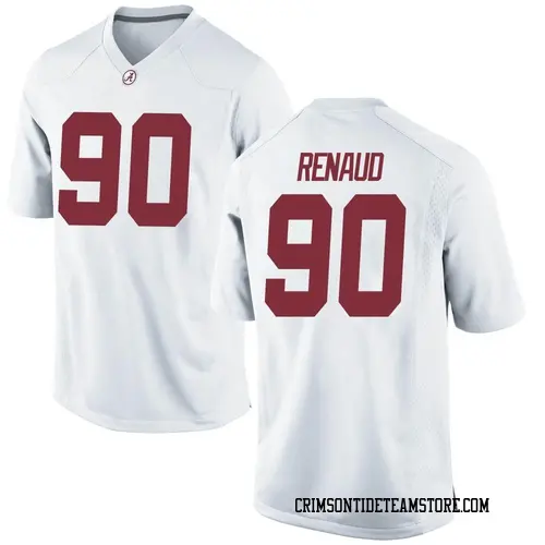 Men's Nike Jordan Renaud Alabama Crimson Tide Game White Football College Jersey