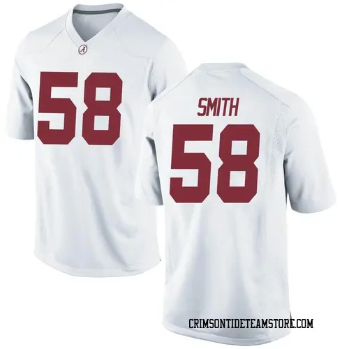 Men's Nike Jordan Smith Alabama Crimson Tide Game White Football College Jersey