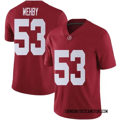 Men's Nike Kade Wehby Alabama Crimson Tide Limited Crimson Football College Jersey