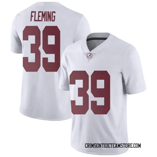 Men's Nike Kaleb Fleming Alabama Crimson Tide Limited White Football College Jersey