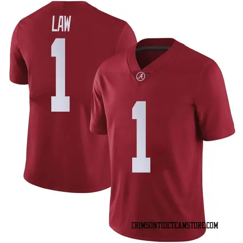 Men's Nike Kendrick Law Alabama Crimson Tide Limited Crimson Football College Jersey