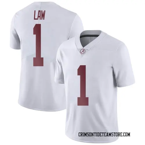 Men's Nike Kendrick Law Alabama Crimson Tide Limited White Football College Jersey