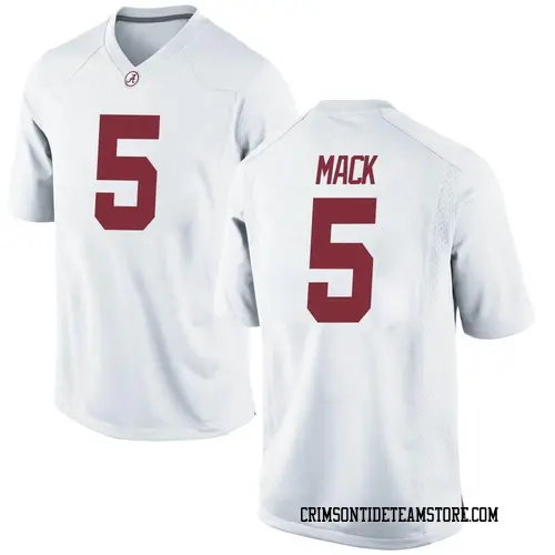 Men's Nike King Mack Alabama Crimson Tide Game White Football College Jersey