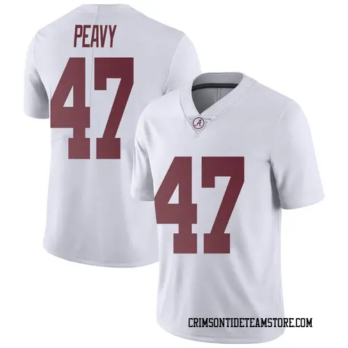 Men's Nike Kolby Peavy Alabama Crimson Tide Limited White Football College Jersey