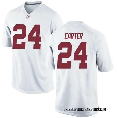 Men's Nike Noah Carter Alabama Crimson Tide Game White Football College Jersey