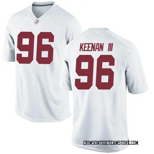 Men's Nike Tim Keenan III Alabama Crimson Tide Game White Football College Jersey