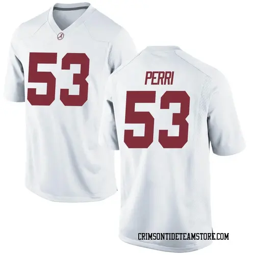 Men's Nike Vito Perri Alabama Crimson Tide Game White Football College Jersey