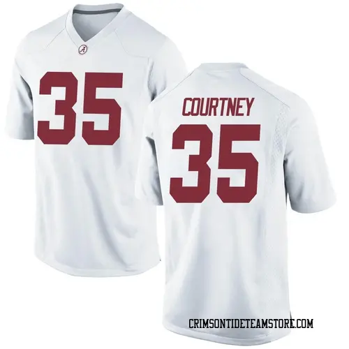 Men's Nike Zarian Courtney Alabama Crimson Tide Game White Football College Jersey