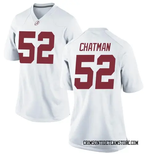 Women's Nike Braylon Chatman Alabama Crimson Tide Game White Football College Jersey