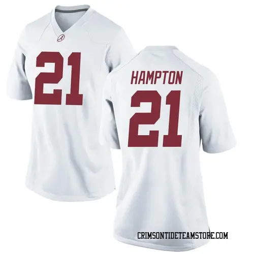 Women's Nike Bubba Hampton Alabama Crimson Tide Game White Football College Jersey