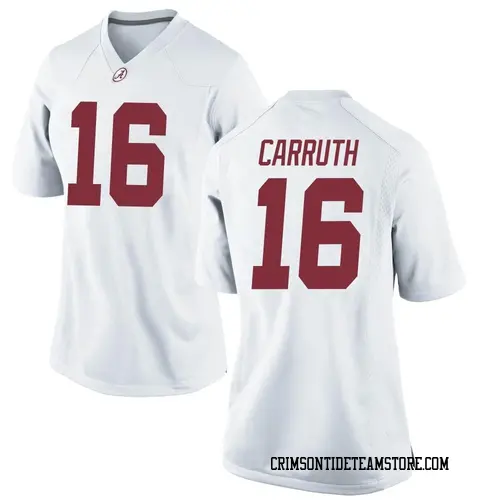 Women's Nike Cade Carruth Alabama Crimson Tide Game White Football College Jersey