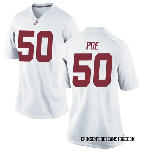 Women's Nike Casey Poe Alabama Crimson Tide Game White Football College Jersey