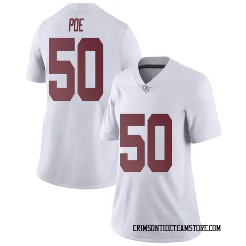 Women's Nike Casey Poe Alabama Crimson Tide Limited White Football College Jersey