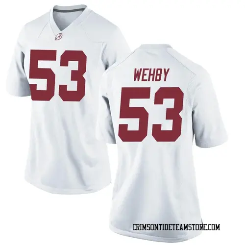 Women's Nike Kade Wehby Alabama Crimson Tide Game White Football College Jersey