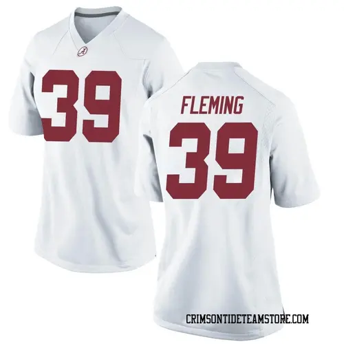 Women's Nike Kaleb Fleming Alabama Crimson Tide Game White Football College Jersey