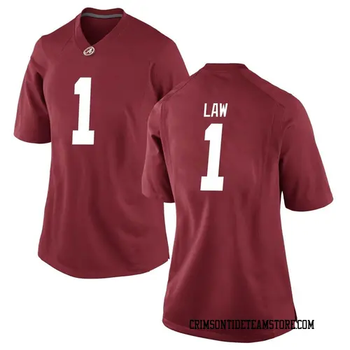 Women's Nike Kendrick Law Alabama Crimson Tide Game Crimson Football College Jersey