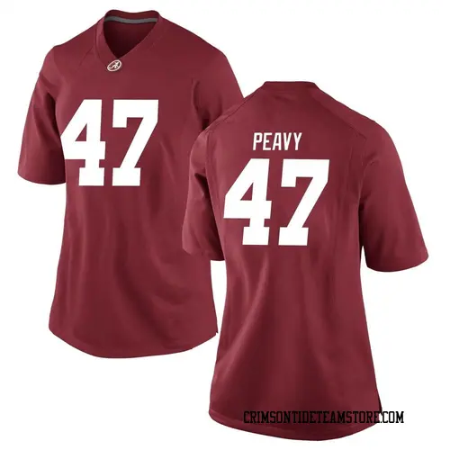 Women's Nike Kolby Peavy Alabama Crimson Tide Game Crimson Football College Jersey