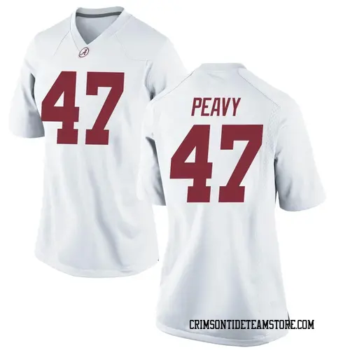 Women's Nike Kolby Peavy Alabama Crimson Tide Game White Football College Jersey