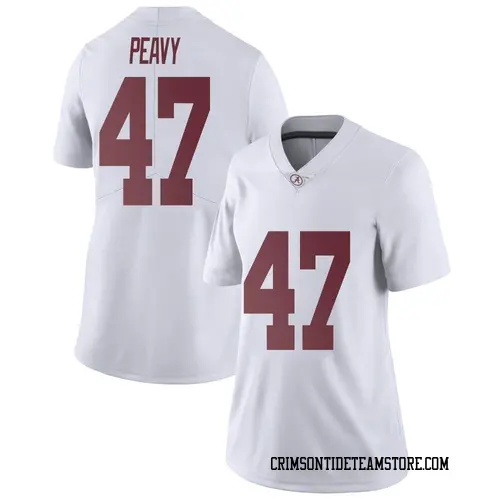 Women's Nike Kolby Peavy Alabama Crimson Tide Limited White Football College Jersey