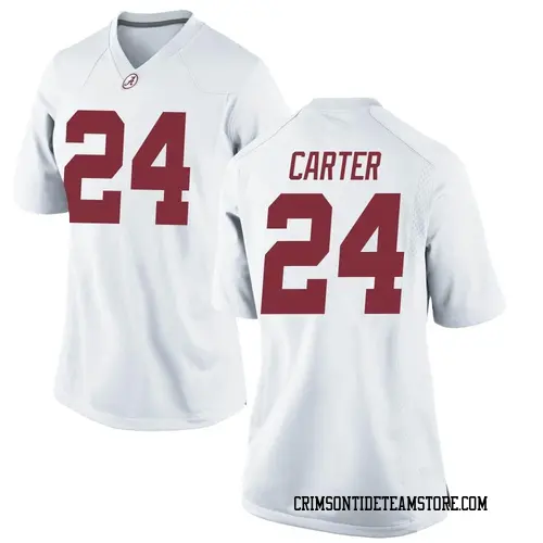 Women's Nike Noah Carter Alabama Crimson Tide Game White Football College Jersey