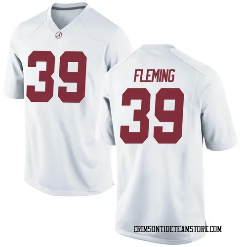 Youth Nike Kaleb Fleming Alabama Crimson Tide Replica White Football College Jersey